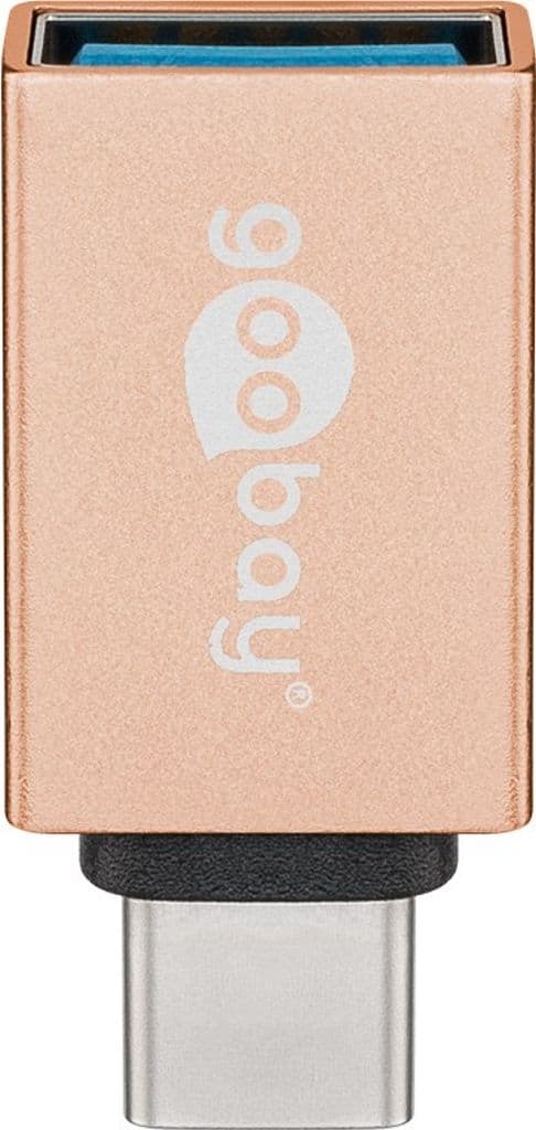 Goobay USB-A OTG till USB-C Adapter - Guld