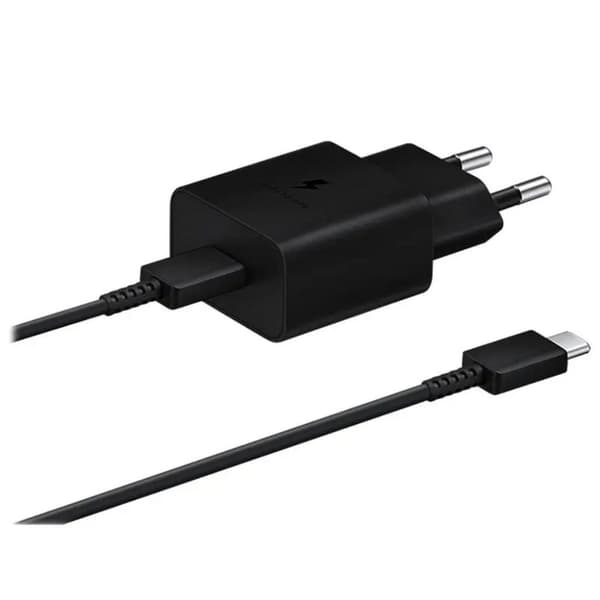 SAMSUNG SUPER FAST USB-C PD 3A, 25W seinälaturi - musta musta