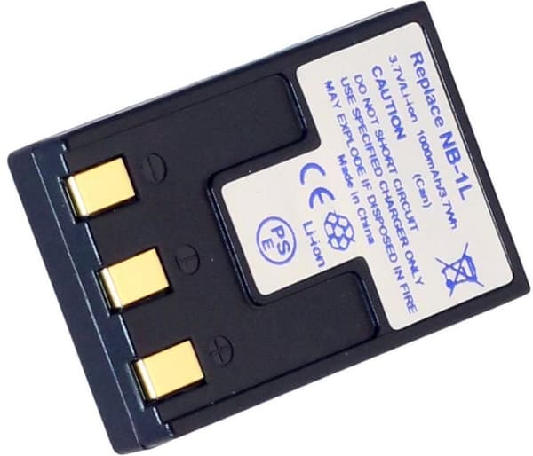 Batteri til NB-1L / 1LH erstatningsbatteri
