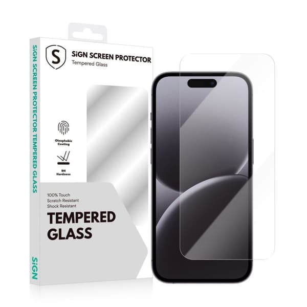 SiGN Skjermbeskytter i herdet glass for iPhone 16 Pro Max