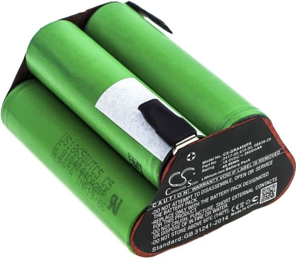 Batteri til Gardena 02417-20 etc