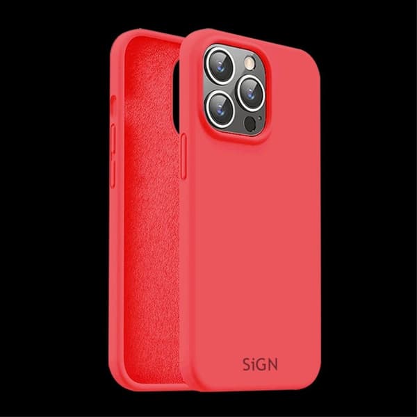 SiGN Liquid Silikone Cover til iPhone 15 Pro - Rød