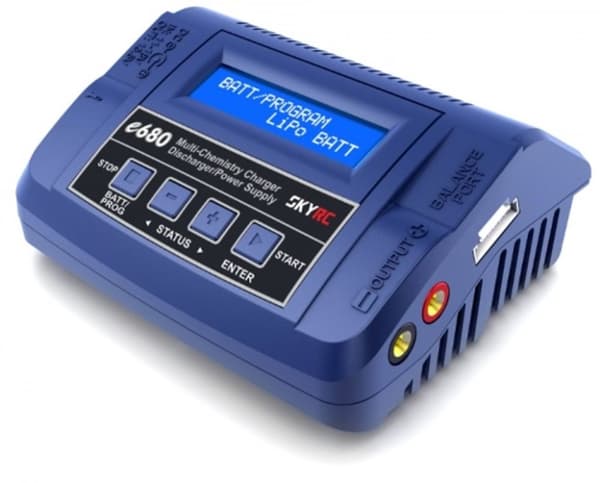 SkyRC e680 Multi / XT60 lader LiPo/LiFe/LiHV, NiMH 80W 240VAC