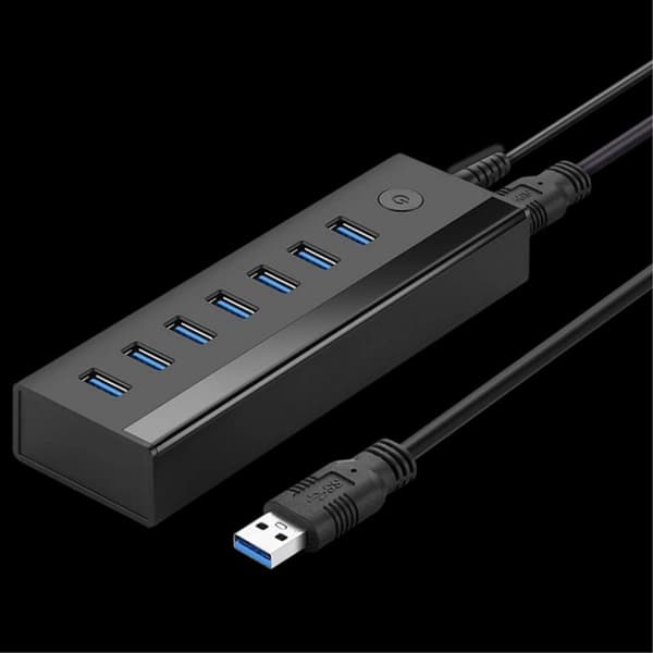 Ugreen Hub USB-A til 7xUSB-A, 5Gb/s - Sort