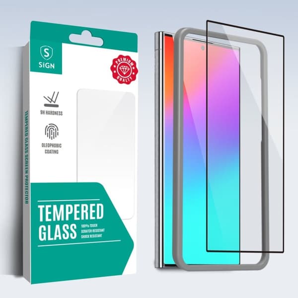 SiGN Full Cover Skjermbeskytter for Samsung Galaxy S24 Ultra + monteringsramme