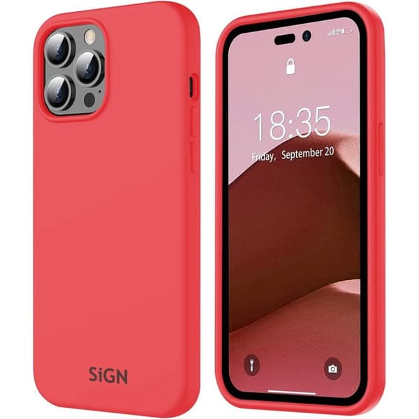 SiGN Liquid Silikonetui til iPhone 14 Pro - Vannmelon Rød
