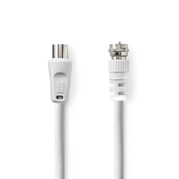 Antennkabel, F Hane till IEC (Coax) Hane, Nickelpläterad, 5m