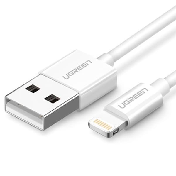 Ugreen USB-A til Lightning MFI-kabel, 2,4A, 2m - hvid