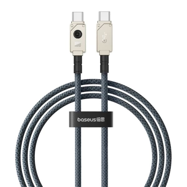 Baseus Hurtigopladningskabel USB-C til USB-C, 100W, 480mbps, 1m - Hvid