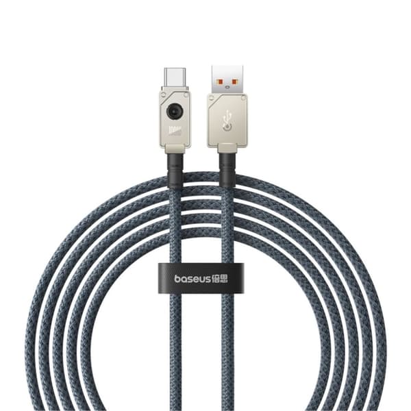 Baseus Hurtigopladningskabel USB-A til USB-C, 100W, 480mbps, 2m - Hvid