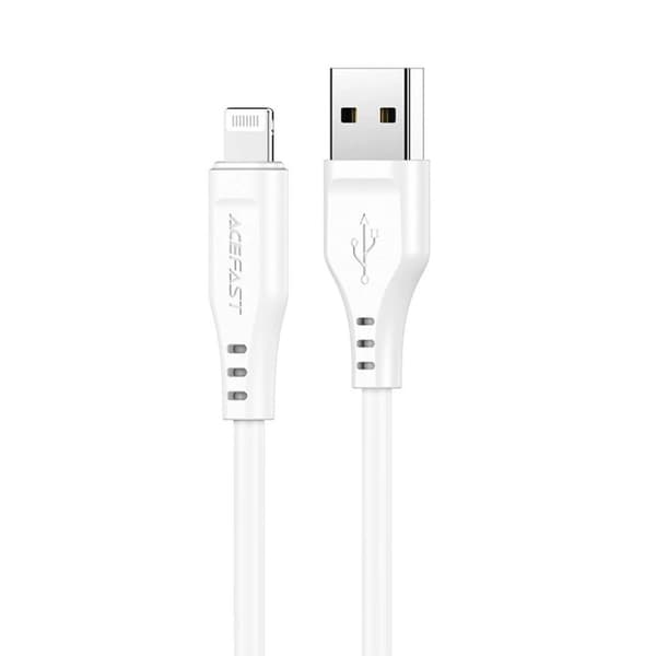 Acefast USB-A til Lightning MFI-kabel 2,4A, 1,2m - hvit
