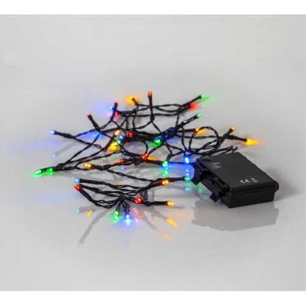 LED lysstreng BATTERI / 40 LED / 2,8 M / BATTERI / TIMER / indendørs/udendørs brug / IP44 / Multi