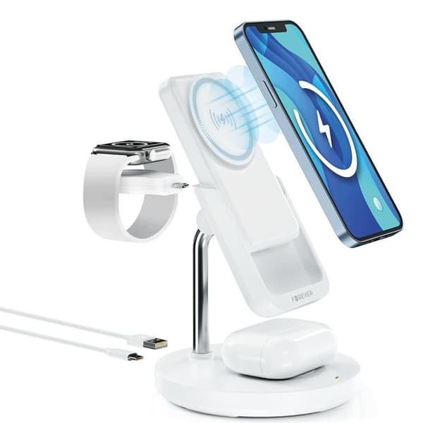 Forever 5-i-1 magnetisk trådløs ladestation med powerbank
