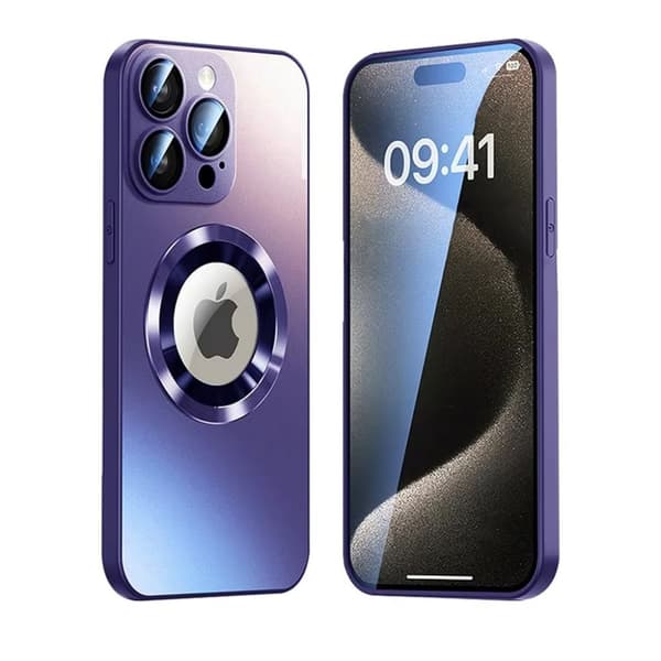 SiGN Magnetic Cover iPhone 16 Pro med linsskydd och logotypvy - Lila