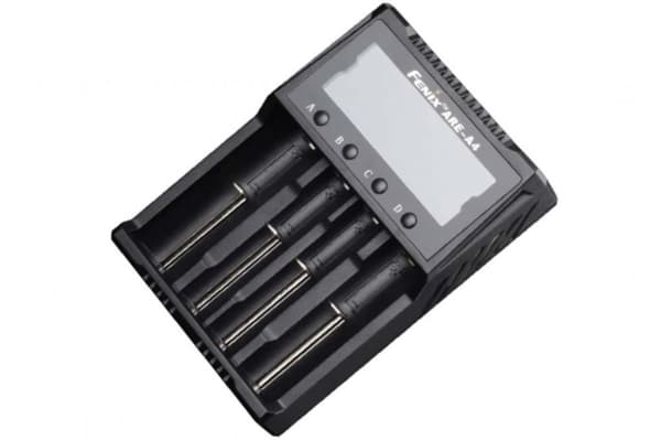 Fenix-lader for li-ion 10440 / 14500 / 16340 / 18650 / 21700 / 26650 / (NIMH AA/AAA/C)