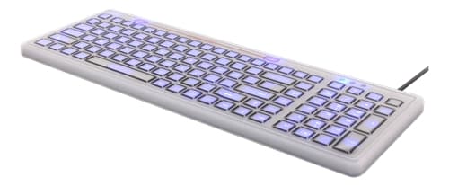 DELTACO Silikone tastatur med LED, IP68 - Grå Sort, Grå