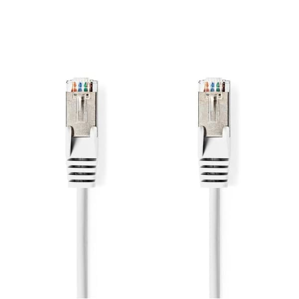 Nedis Cat 6a RJ45 til RJ45 kabel, 7,5 m - hvid