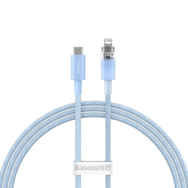 Baseus USB-A till USB-C-kabel, 100W, 480mbps, 1m - Blå