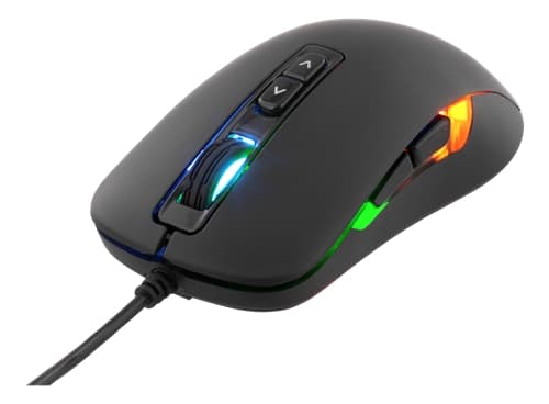 DELTACO GAMING Optisk spelmus, 800-2000 DPI, LED - Svart Svart