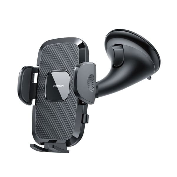 Joyroom 360° Mobiltelefonholder med sugekopp for frontrute og dashbord - Svart Sort