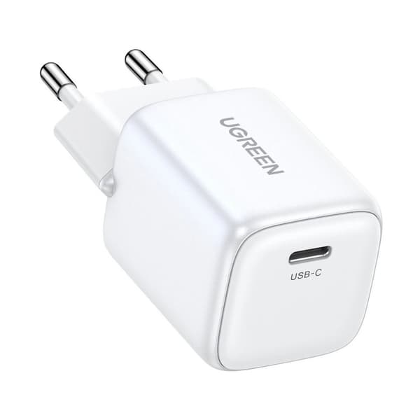 Ugreen Nexode Mini hurtiglader, GaN USB-C, 20W, PD - Hvit Hvit
