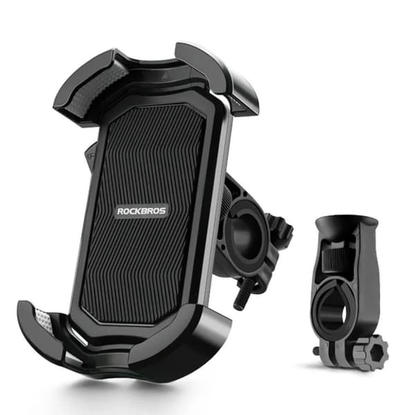 Rockbros telefonholder for sykkelstyre - svart