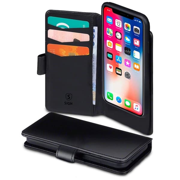 SiGN Wallet etui 2-i-1 til iPhone XR - Sort
