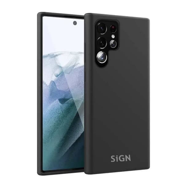 SiGN Liquid Silikone Cover til Samsung Galaxy S23 Ultra - Sort