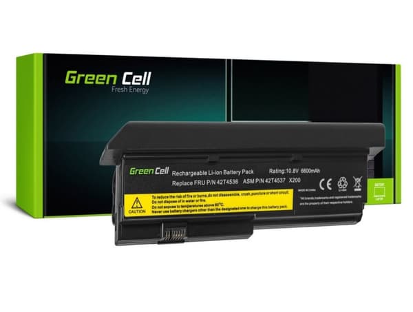 Green Cell batteri 42T4650 for Lenovo ThinkPad X200 X201 X200s X201i