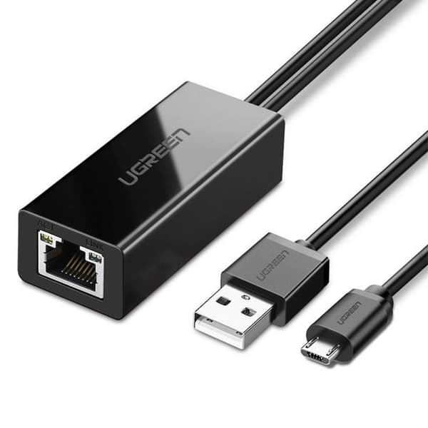 Ugreen Micro-USB-nätverksadapter för Chromecast, 100Mbps, 1m