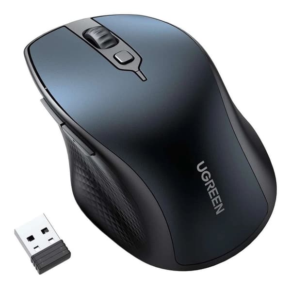 Ugreen ergonomisk trådlös mus Bluetooth 2,4 GHz - Blå
