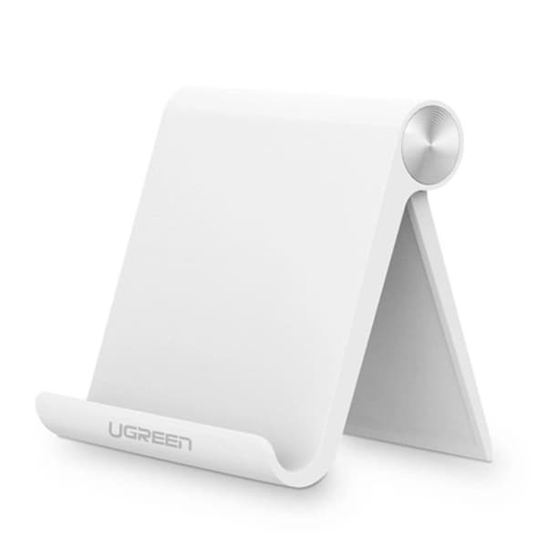 Ugrønt stativ for telefon / nettbrett til skrivebord - Hvit