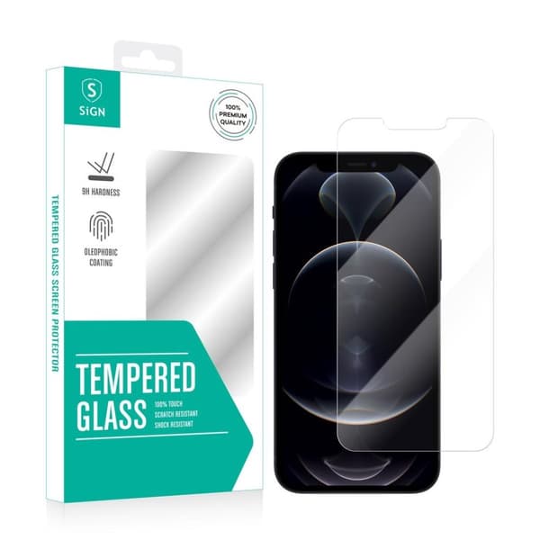 SiGN Skjermbeskytter i herdet glass for iPhone 12 Pro Max