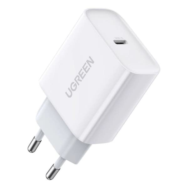 Ugreen USB-C hurtiglader PD 3.0, QC 4.0, 20W, 3A