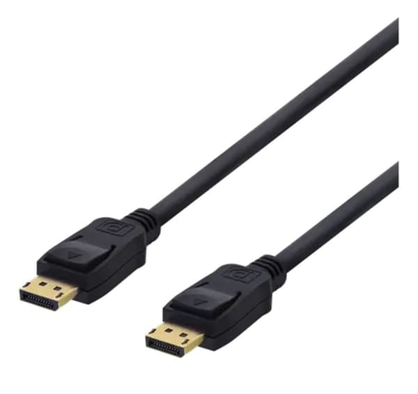 Deltaco DisplayPort-kabel, 1 m, 4K UHD - Sort