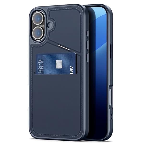DUX DUCIS iPhone 16 etui med kortslot - Blå