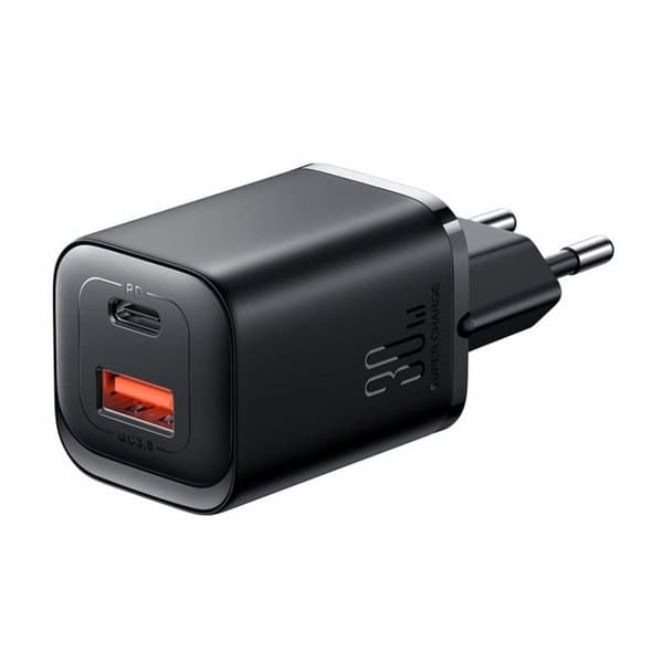 SiGN Quick Charger USB & USB-C, PD & Q.C 3.0, 3A, 30W - Sort