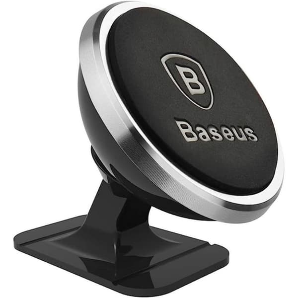 Baseus 360° justerbar magnetisk telefonholder - sølv Sort, Sølv