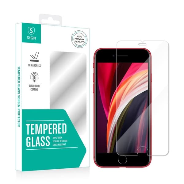 SiGN skjermbeskytter i herdet glass for iPhone SE 2020