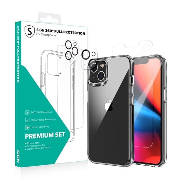 SiGN 360 Komplet beskyttelsespakke til iPhone 13