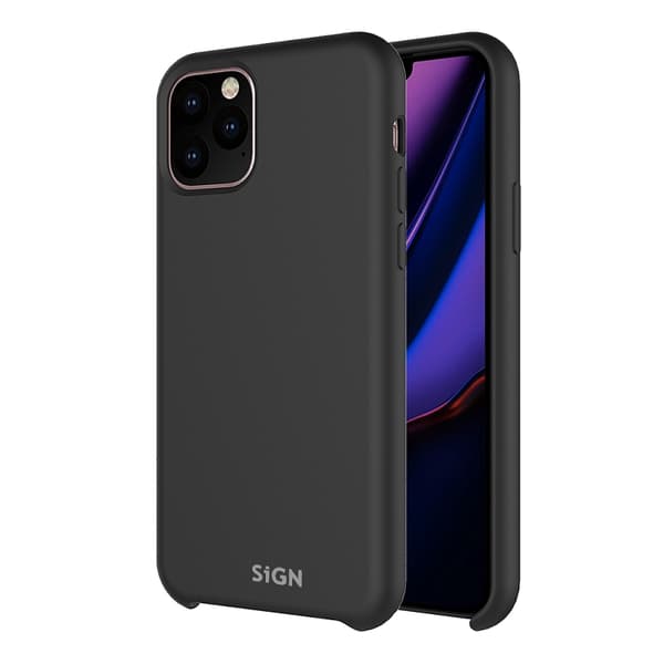 SiGN Liquid Silikone Cover til iPhone 12/12 Pro - Sort