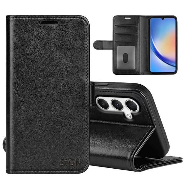 SiGN Plånboksfodral till Samsung Galaxy A35 - Svart