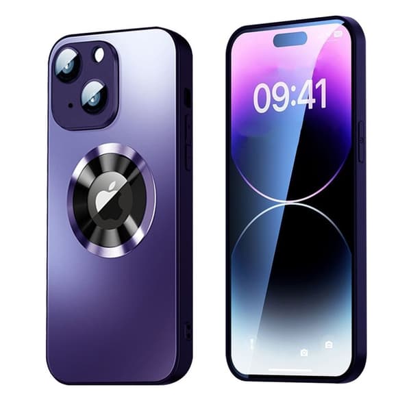 SiGN Magnetic Cover iPhone 15 Plus med linsebeskyttelse og logovisning - Lilla