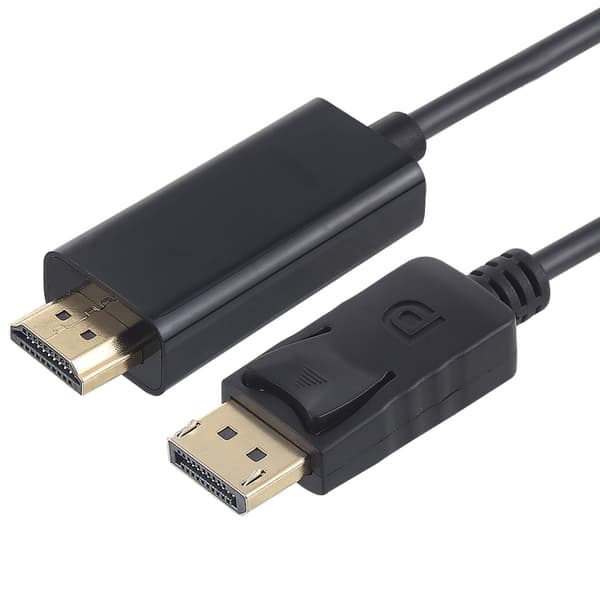 DisplayPort til HDMI-kabel, 1,8 m - Svart