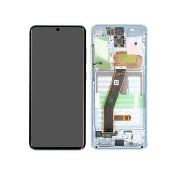 Samsung Galaxy S20 Plus 5G LCD-skærm uden kamera - skyblå