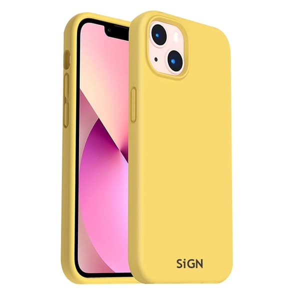SiGN Liquid Silikone Cover til iPhone 14 Plus - Gul