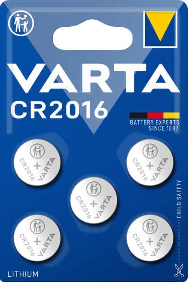 VARTA Lithium Coin knapcellebatteri CR2016, 5-pak