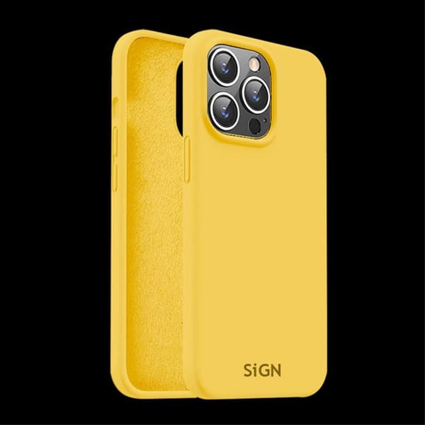 SiGN Liquid Silikonetui til iPhone 15 Pro - Gul