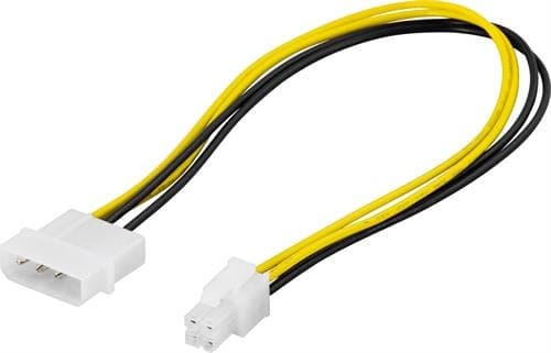 DELTACO adapterkabel 4-pins til ATX12V(P4), 30 cm