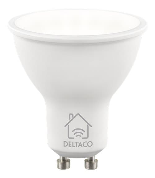 Deltaco Smart Home LED-lampa GU10, WiFi Dimbar, 220-240V - Vit